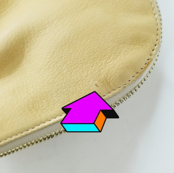 Zina Eva Mini Dante Golden Yellow & Brown Saddle Leather Handbag - Picture 9 of 10